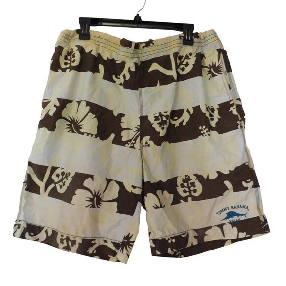 Tommy Bahama Men's Lined Large Swim Trunks Shorts Surfing Ocean Hawaiian Print - Picture 1 of 8